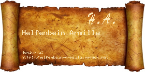 Helfenbein Armilla névjegykártya